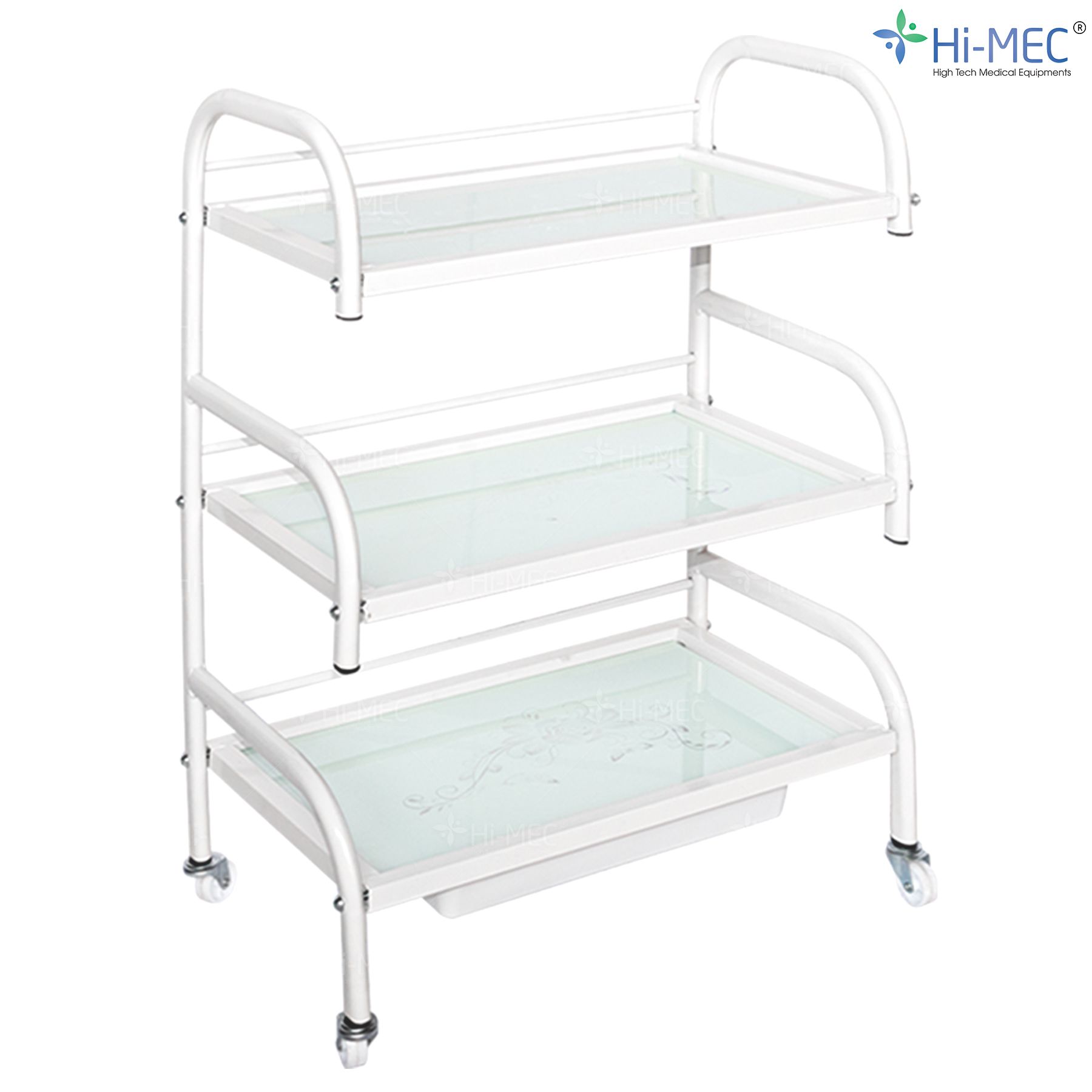 Xe đẩy spa 3 tầng mặt kính HMTL-5010