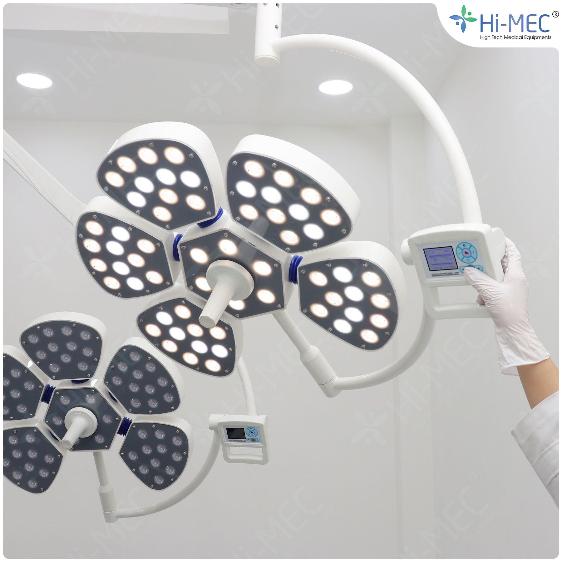Đèn phẫu thuật Full Led bóng đôi Petal 5/5 treo trần