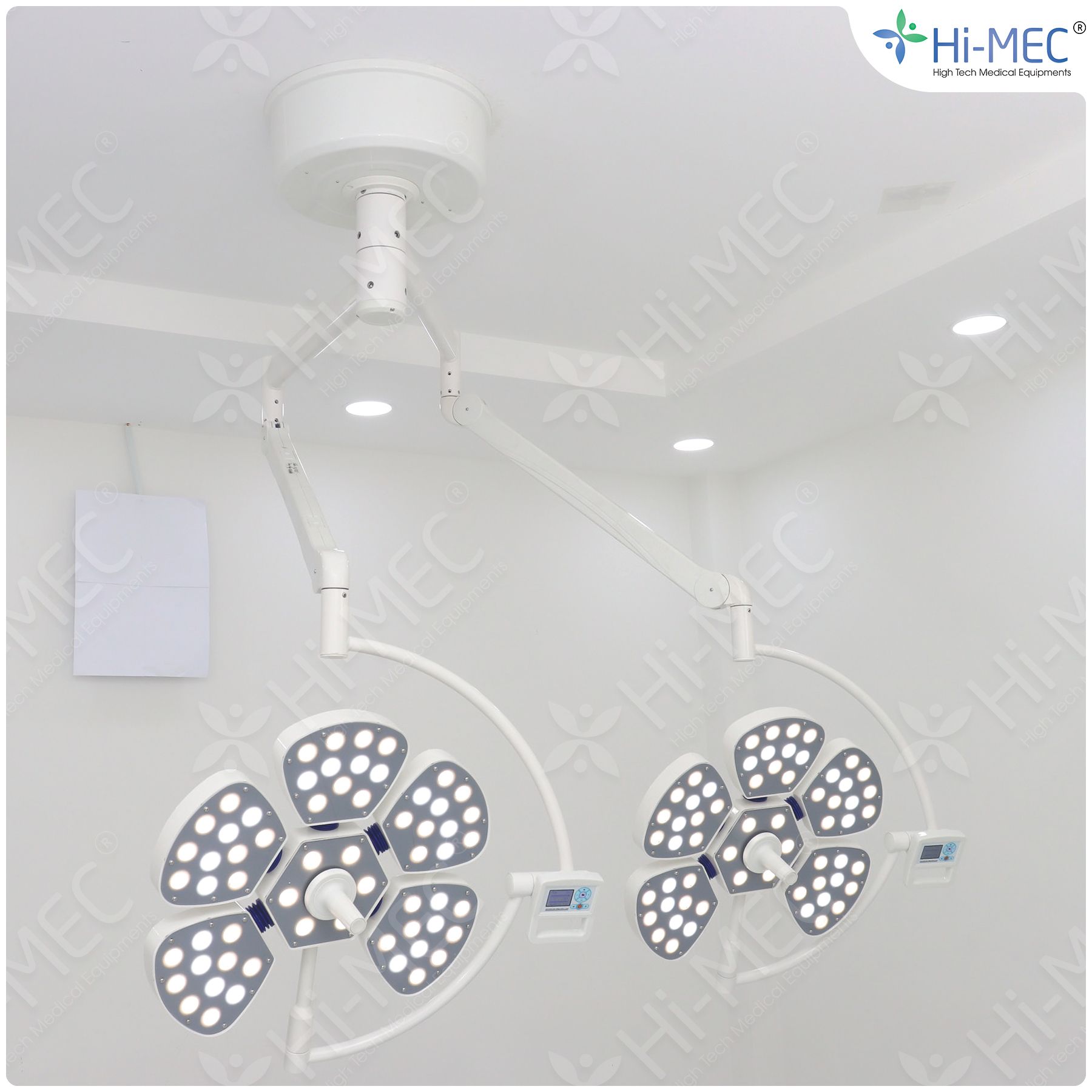 Đèn phẫu thuật Full Led bóng đôi Petal 5/5 treo trần
