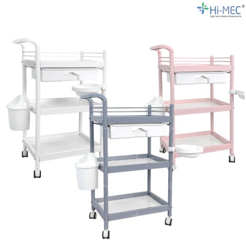 Xe đẩy spa 3 tầng cao cấp  HMTL-5030 (có thùng rác + khay)