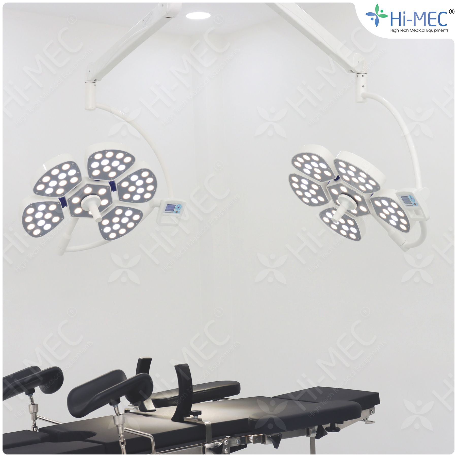 Đèn phẫu thuật Full Led bóng đôi Petal 5/5 treo trần