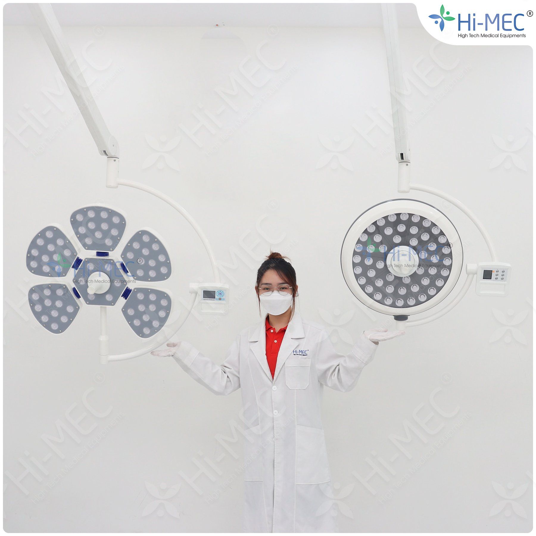 Đèn phẫu thuật Full LED Bóng Đôi Petal/500KD treo trần