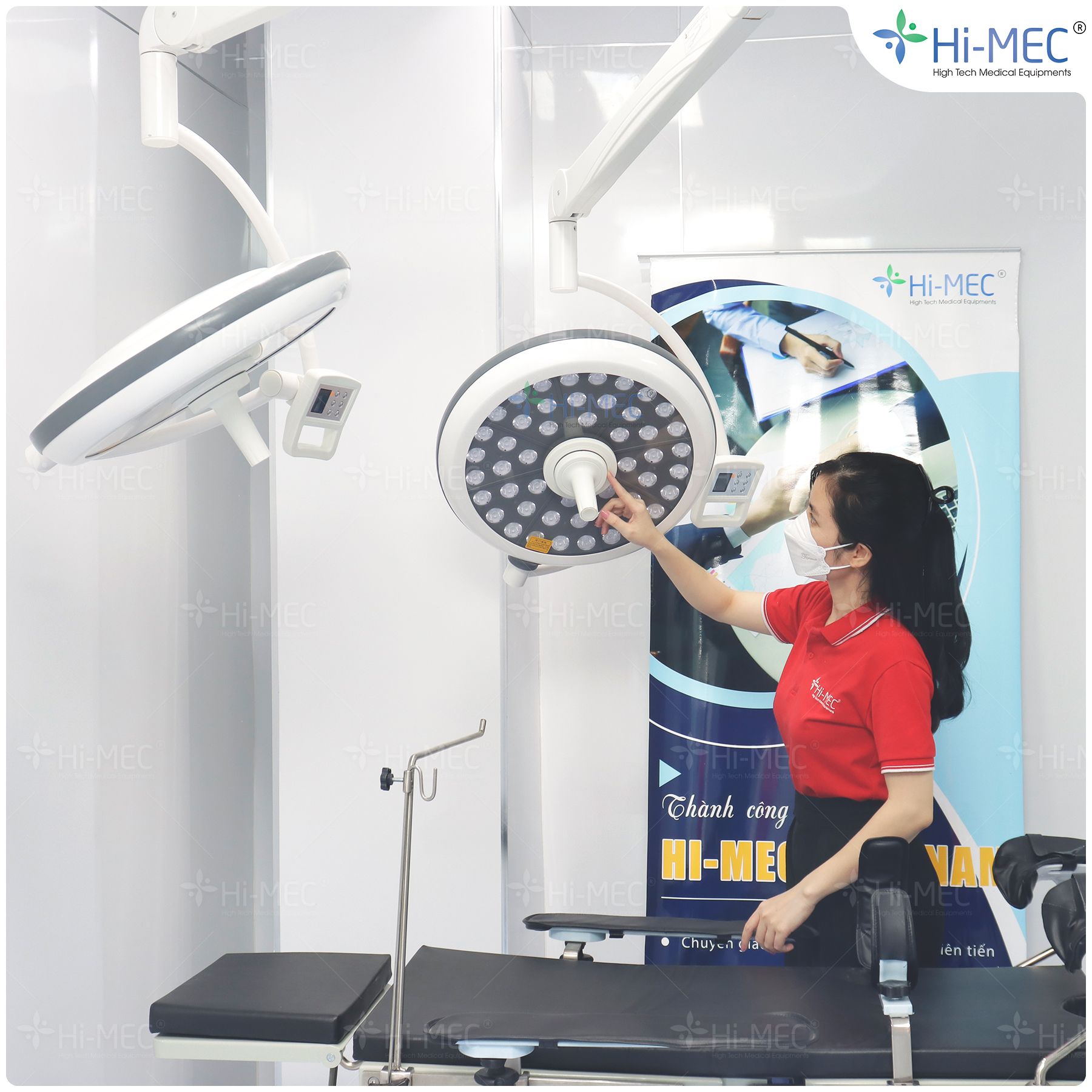 Đèn phẫu thuật Full Led bóng đôi LED500/500 treo trần