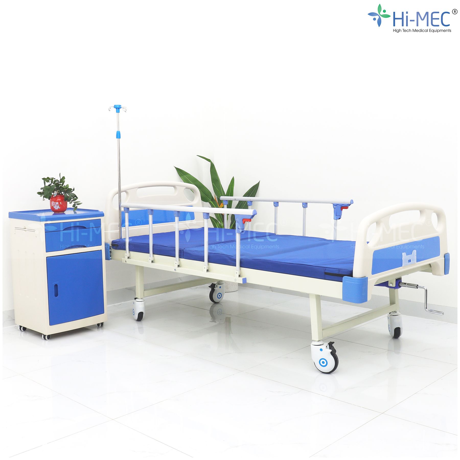 Giường bệnh nhân chỉnh cơ 1 tay quay Hi-MEC HMHB-1010