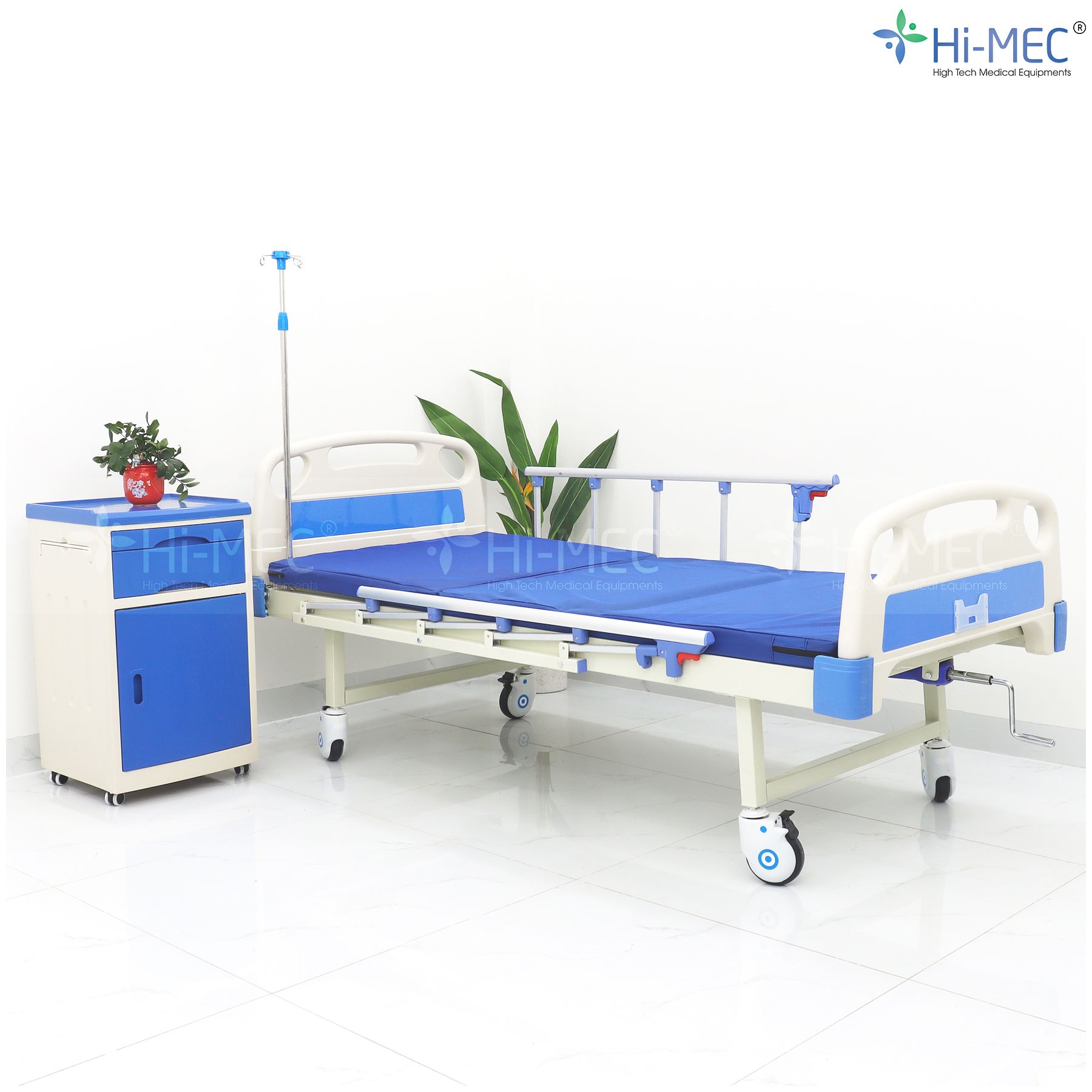 Giường bệnh nhân chỉnh cơ 1 tay quay Hi-MEC HMHB-1010