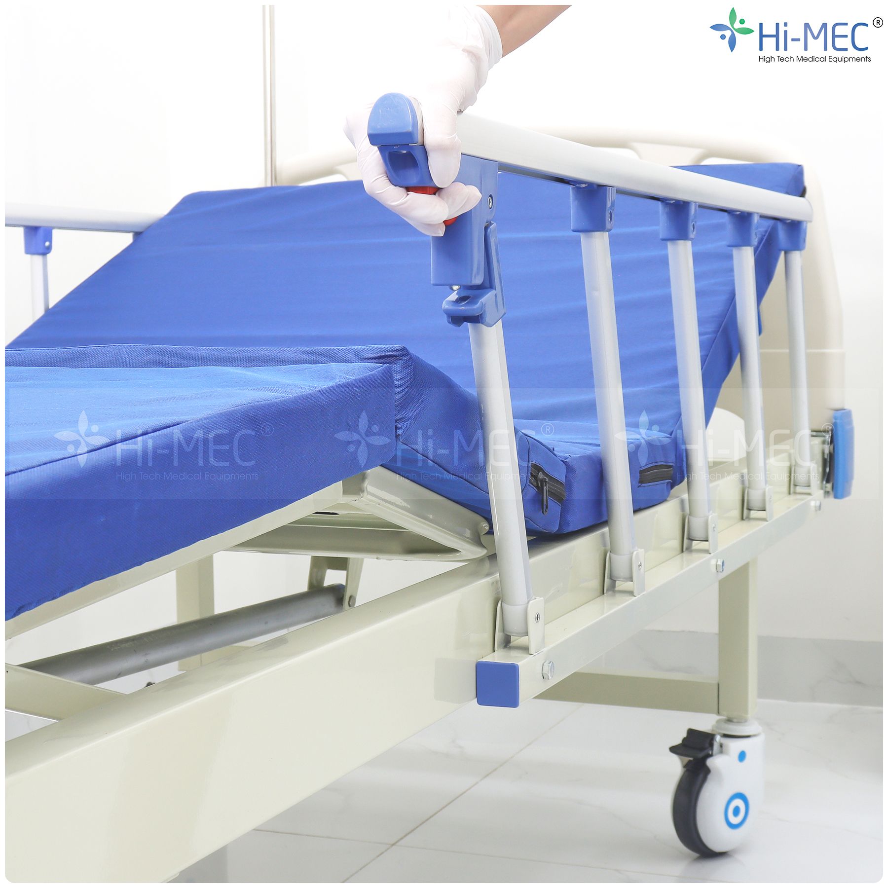 Giường bệnh nhân chỉnh cơ 2 tay quay Hi-MEC HMHB-1020
