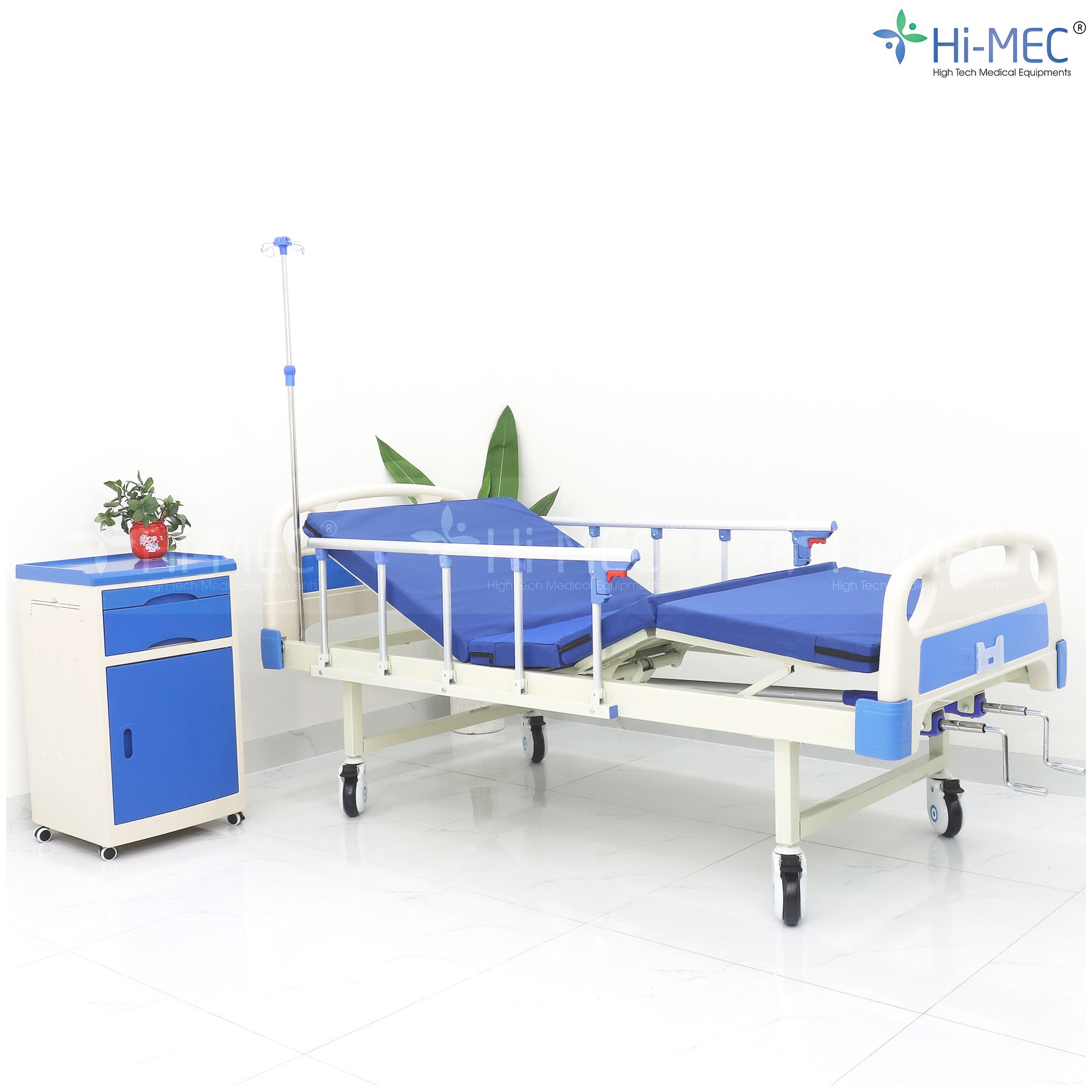 Giường bệnh nhân chỉnh cơ 2 tay quay Hi-MEC HMHB-1020