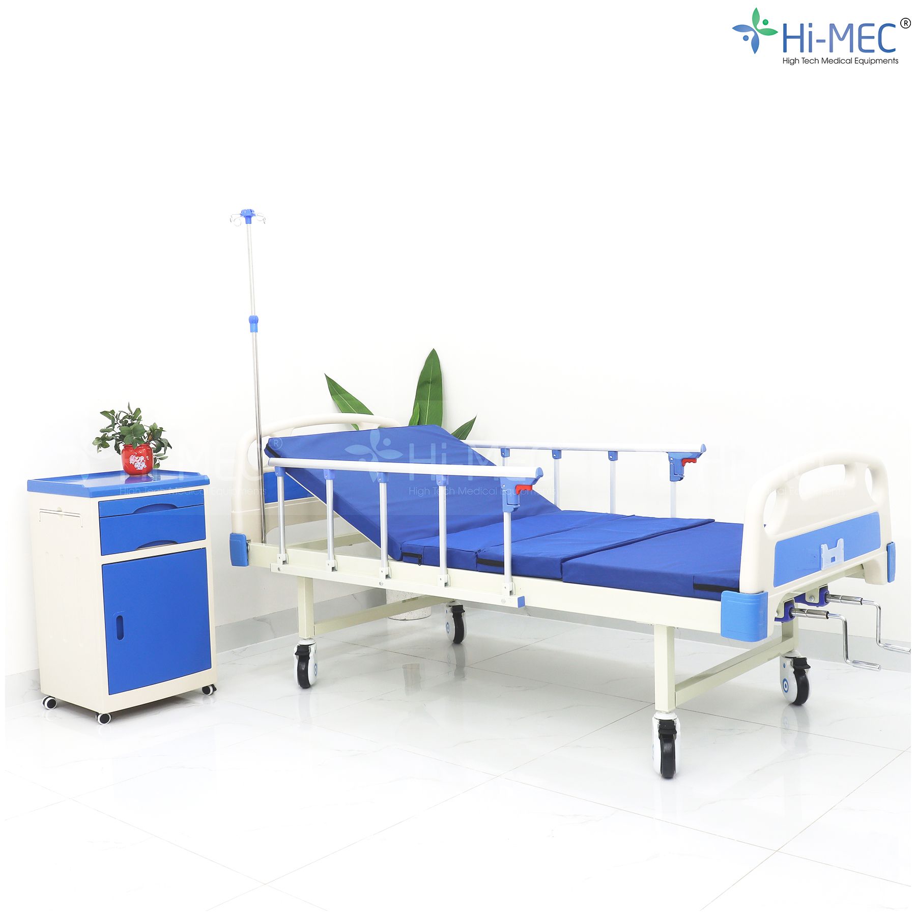 Giường bệnh nhân chỉnh cơ 2 tay quay Hi-MEC HMHB-1020