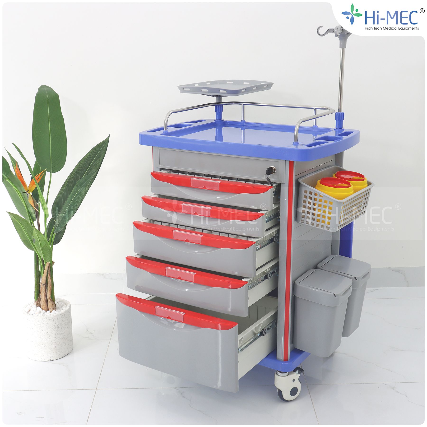 Xe đẩy đựng dụng cụ y tế Hi-MEC HMBC-202