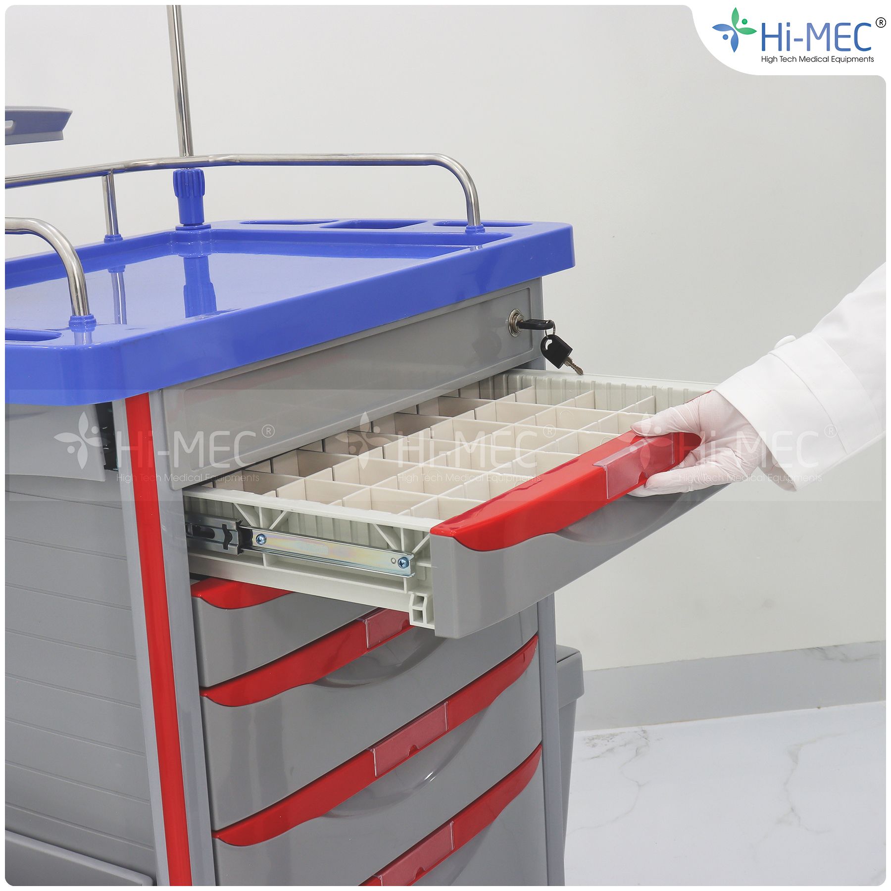 Xe đẩy đựng dụng cụ y tế Hi-MEC HMBC-202
