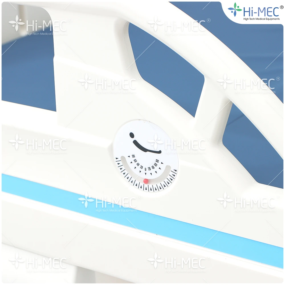 Giường bệnh nhân chỉnh cơ 2 tay quay Hi-MEC DL-SY-01 full nhựa, nệm da
